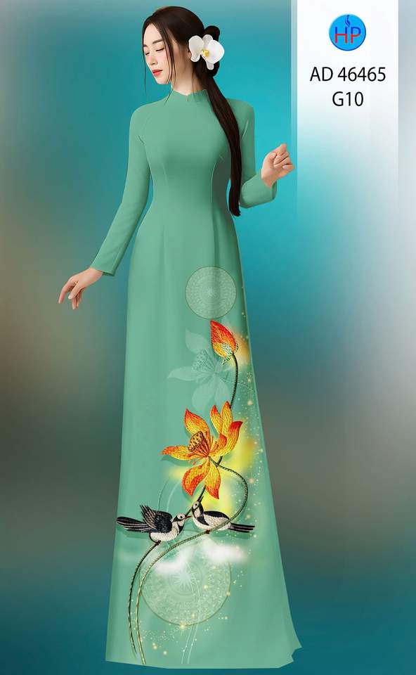 Vải Áo Dài Hoa Sen AD 46465 1 vai ao dai hoa sen ad 46465