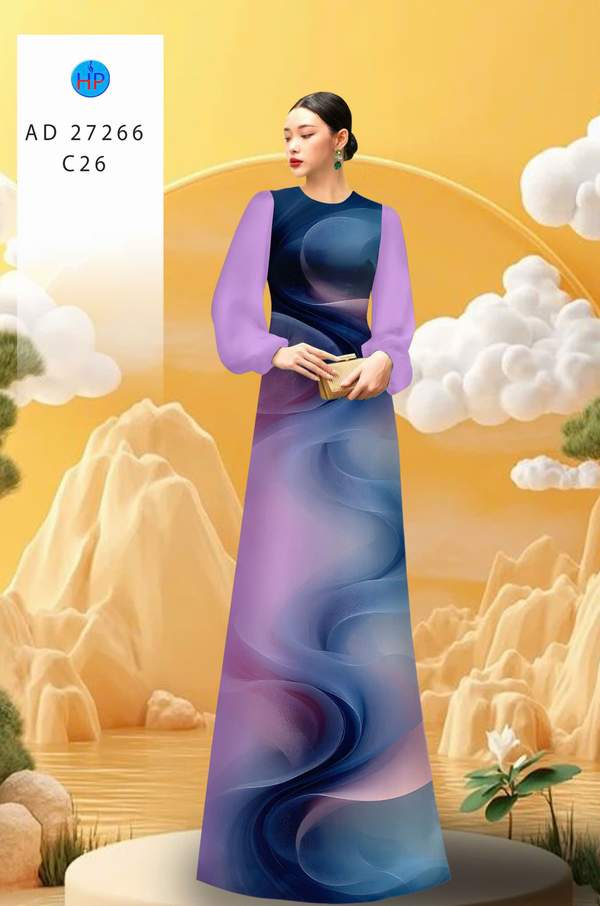 Vải Áo Dài Hoa Văn AD 27266 1 vai ao dai hoa van ad 27266