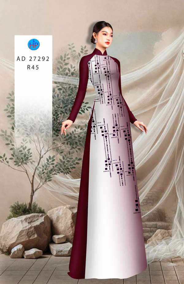 Vải Áo Dài Hoa Văn AD 27292 1 vai ao dai hoa van ad 27292