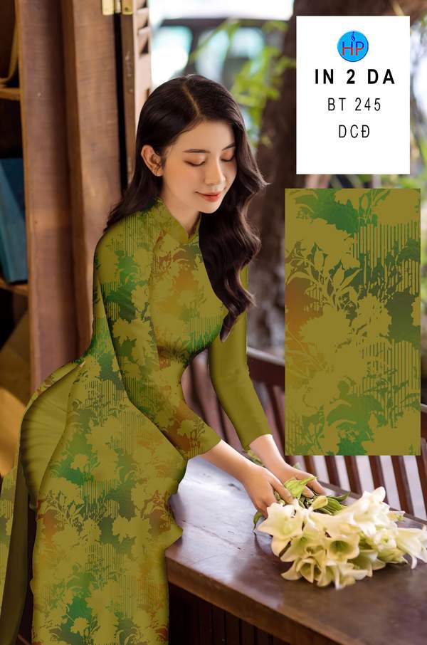 Vải Áo Dài In 4D AD BT245 2 vai ao dai in 4d ad bt245