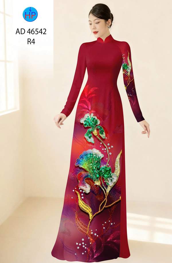 Vải Áo Dài Hoa In 3D AD 46542 2 1788397890 641 vai ao dai hoa in 3d ad 46542