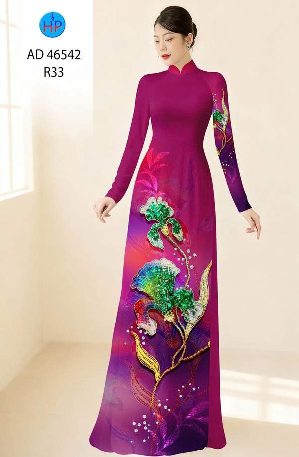 Vải Áo Dài Hoa In 3D AD 46542 3 1788397891 712 vai ao dai hoa in 3d ad 46542