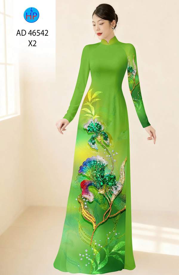 Vải Áo Dài Hoa In 3D AD 46542 9 1788397892 303 vai ao dai hoa in 3d ad 46542