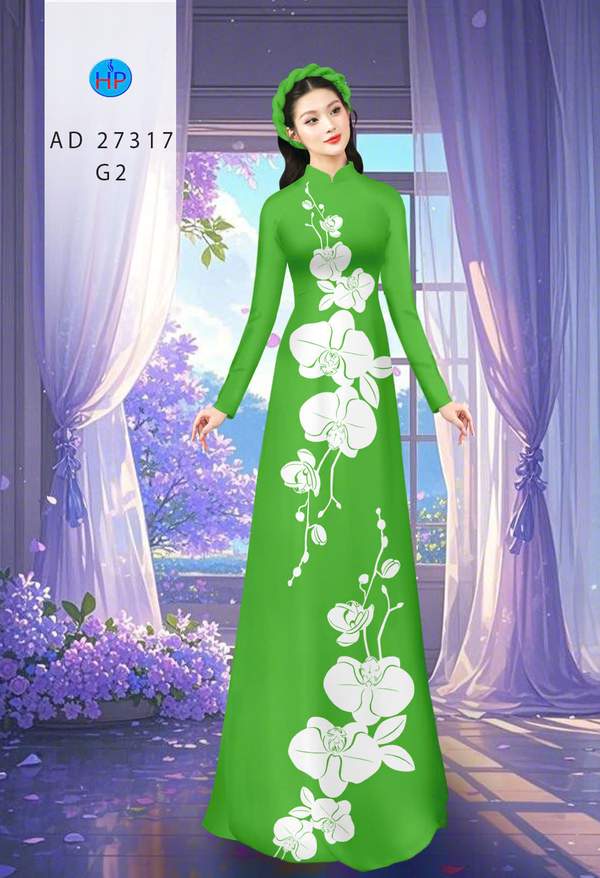 Vải Áo Dài Hoa In 3D AD 27317 3 1788398471 816 vai ao dai hoa in 3d ad 27317