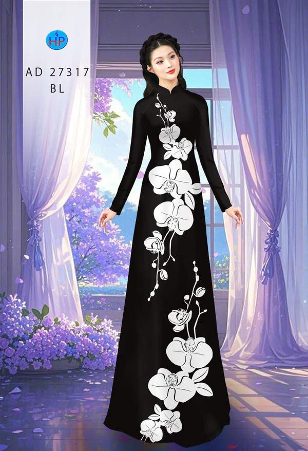 Vải Áo Dài Hoa In 3D AD 27317 6 1788398472 266 vai ao dai hoa in 3d ad 27317