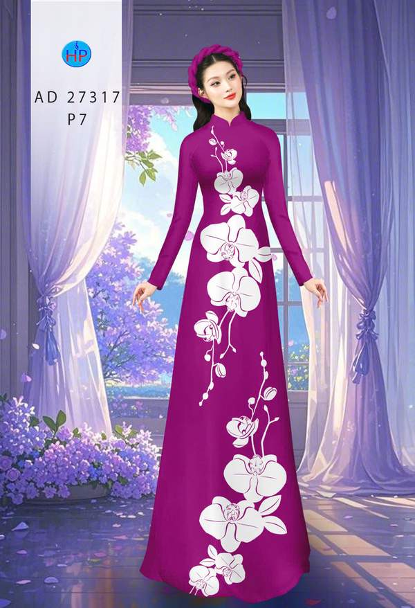 Vải Áo Dài Hoa In 3D AD 27317 5 1788398472 601 vai ao dai hoa in 3d ad 27317