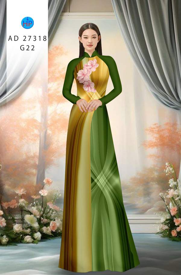 Vải Áo Dài Hoa In 3D AD 27318 2 1788744112 221 vai ao dai hoa in 3d ad 27318