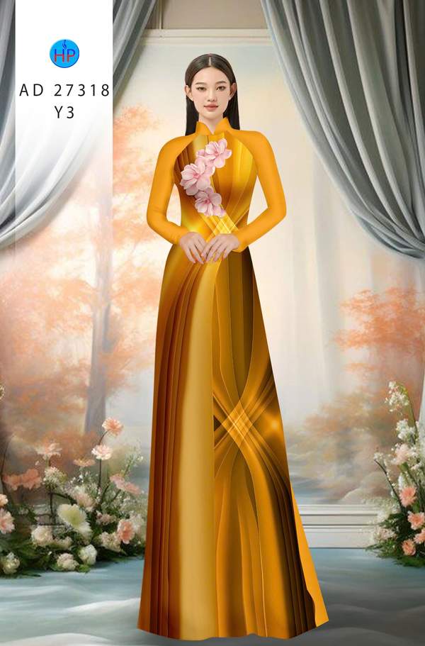Vải Áo Dài Hoa In 3D AD 27318 4 1788744112 643 vai ao dai hoa in 3d ad 27318