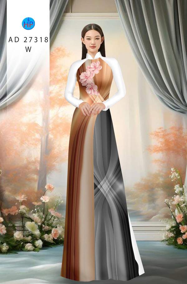 Vải Áo Dài Hoa In 3D AD 27318 3 1788744112 870 vai ao dai hoa in 3d ad 27318
