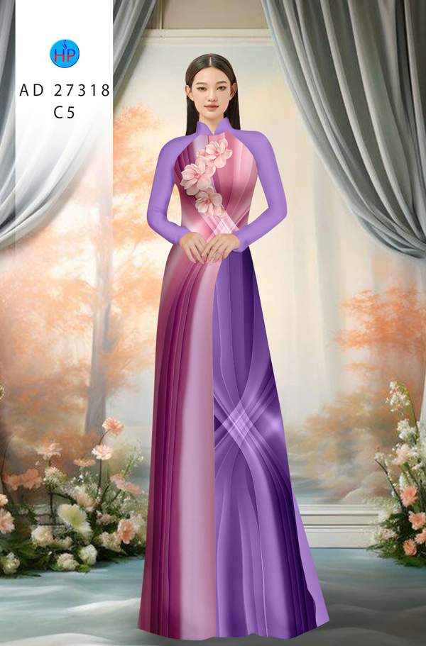 Vải Áo Dài Hoa In 3D AD 27318 13 1788744114 79 vai ao dai hoa in 3d ad 27318