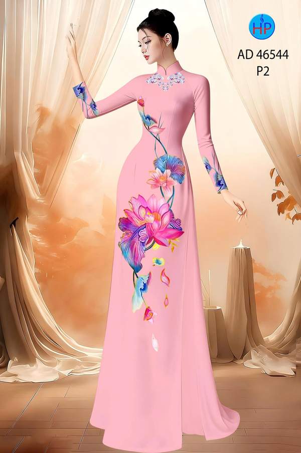 Vải Áo Dài Hoa Sen AD 46544 7 1788744676 758 vai ao dai hoa sen ad 46544