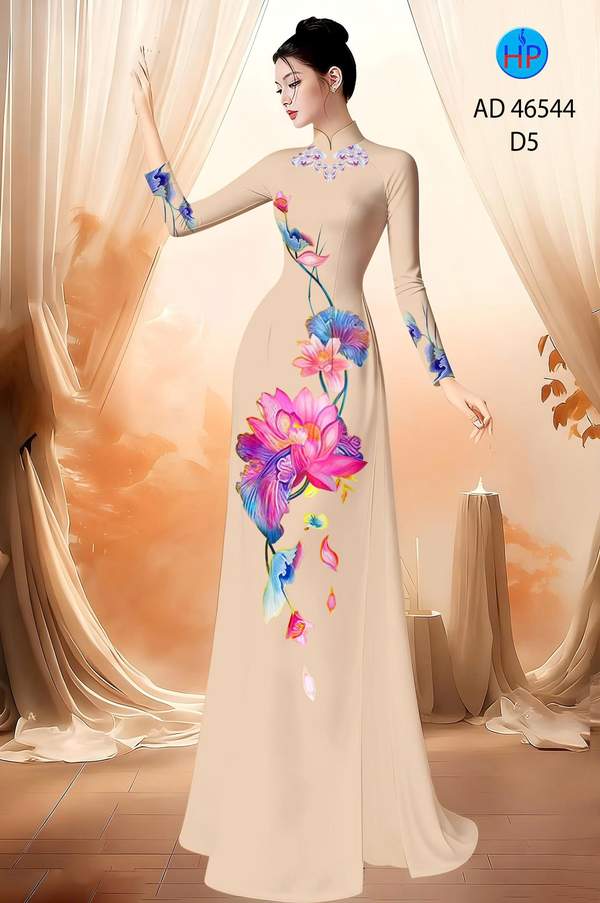 Vải Áo Dài Hoa Sen AD 46544 1 1788744677 198 vai ao dai hoa sen ad 46544