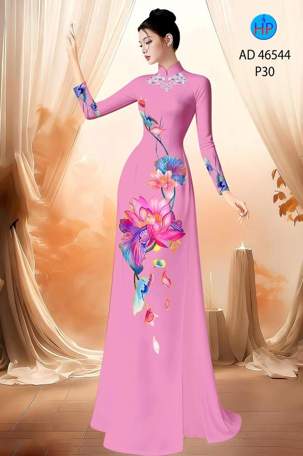 Vải Áo Dài Hoa Sen AD 46544 11 1788744677 486 vai ao dai hoa sen ad 46544