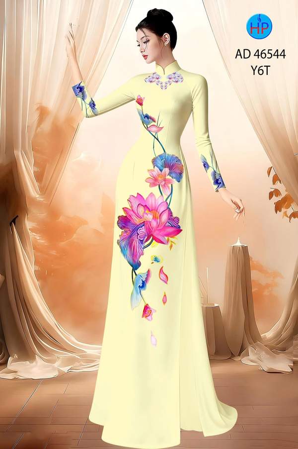 Vải Áo Dài Hoa Sen AD 46544 12 1788744677 869 vai ao dai hoa sen ad 46544