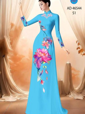 Vải Áo Dài Hoa Sen AD 46544 32 1788744678 376 vai ao dai hoa sen ad 46544