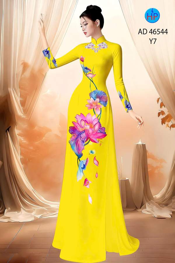 Vải Áo Dài Hoa Sen AD 46544 13 1788744678 65 vai ao dai hoa sen ad 46544