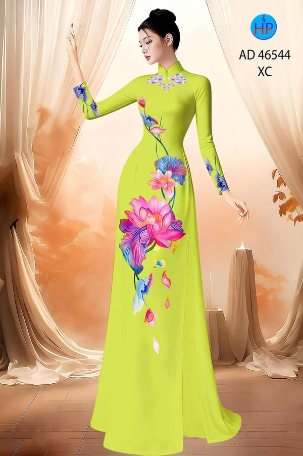 Vải Áo Dài Hoa Sen AD 46544 16 1788744678 84 vai ao dai hoa sen ad 46544