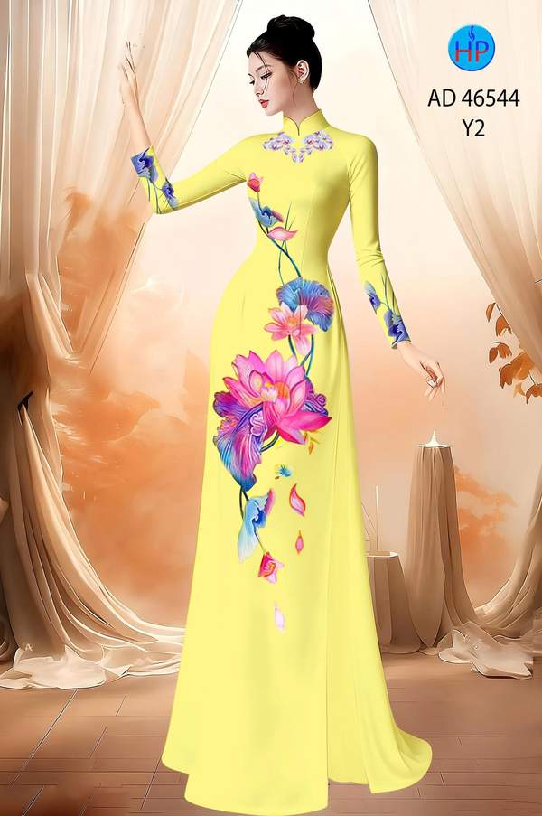 Vải Áo Dài Hoa Sen AD 46544 18 1788744679 540 vai ao dai hoa sen ad 46544