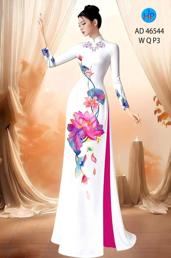 Vải Áo Dài Hoa Sen AD 46544 19 1788744679 764 vai ao dai hoa sen ad 46544
