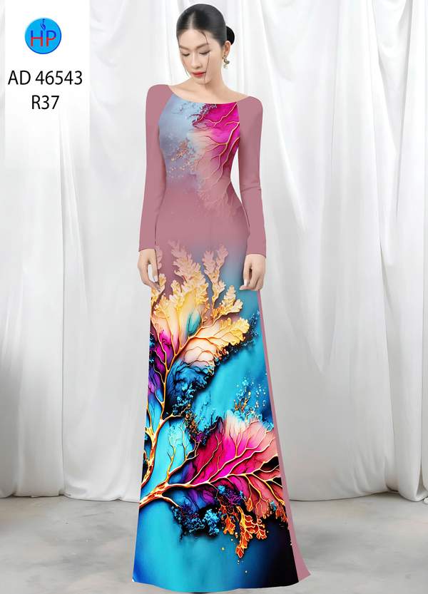 Vải Áo Dài In Hình Lá AD 46543 4 1788745114 713 vai ao dai in hinh la ad 46543