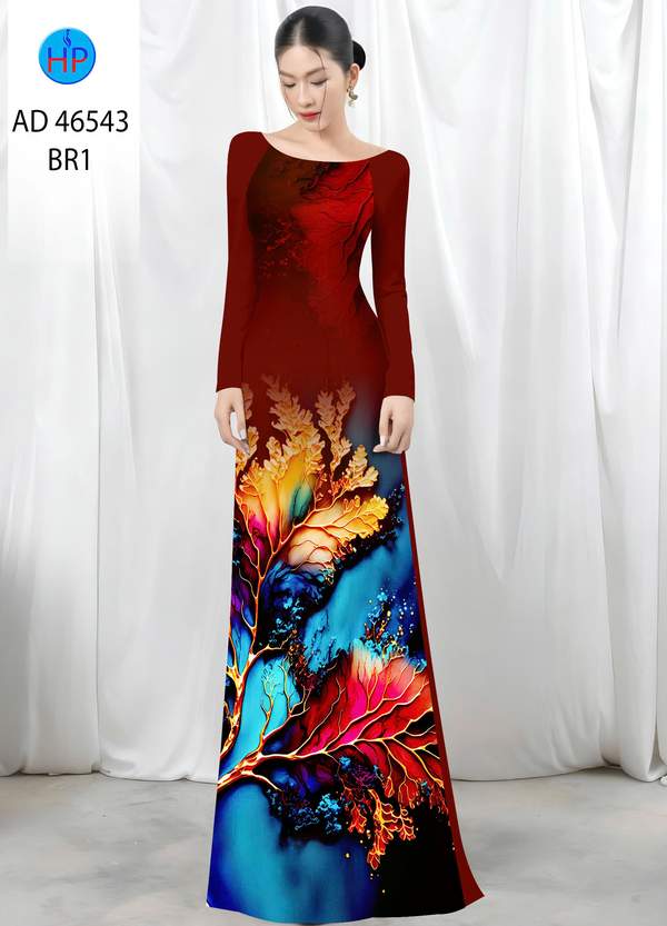 Vải Áo Dài In Hình Lá AD 46543 2 1788745114 78 vai ao dai in hinh la ad 46543