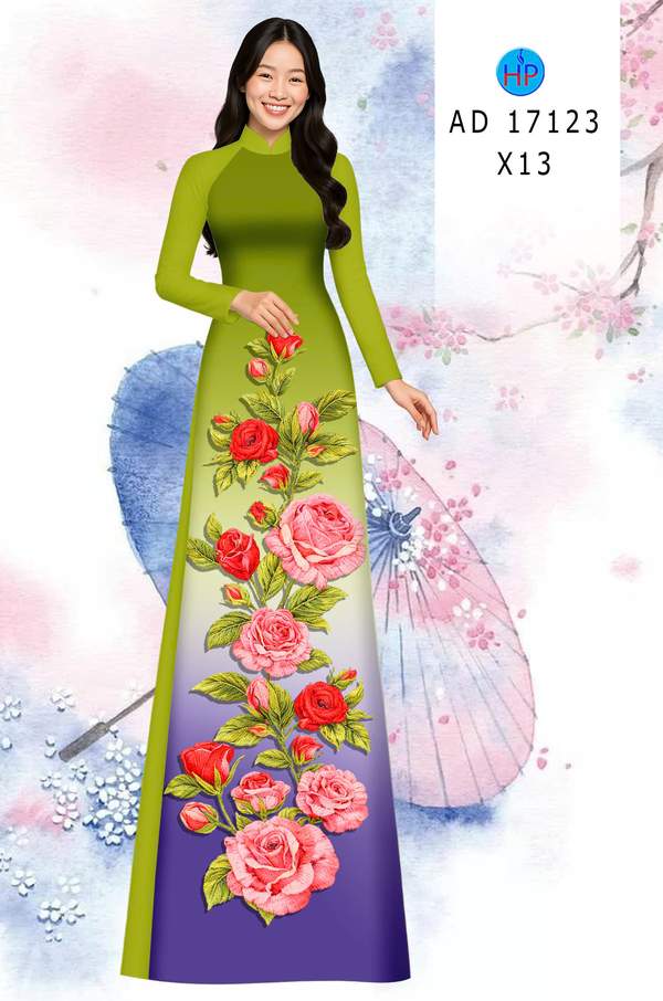 Vải Áo Dài Hoa Hồng AD 17123 3 1789349984 360 vai ao dai hoa hong ad 17123