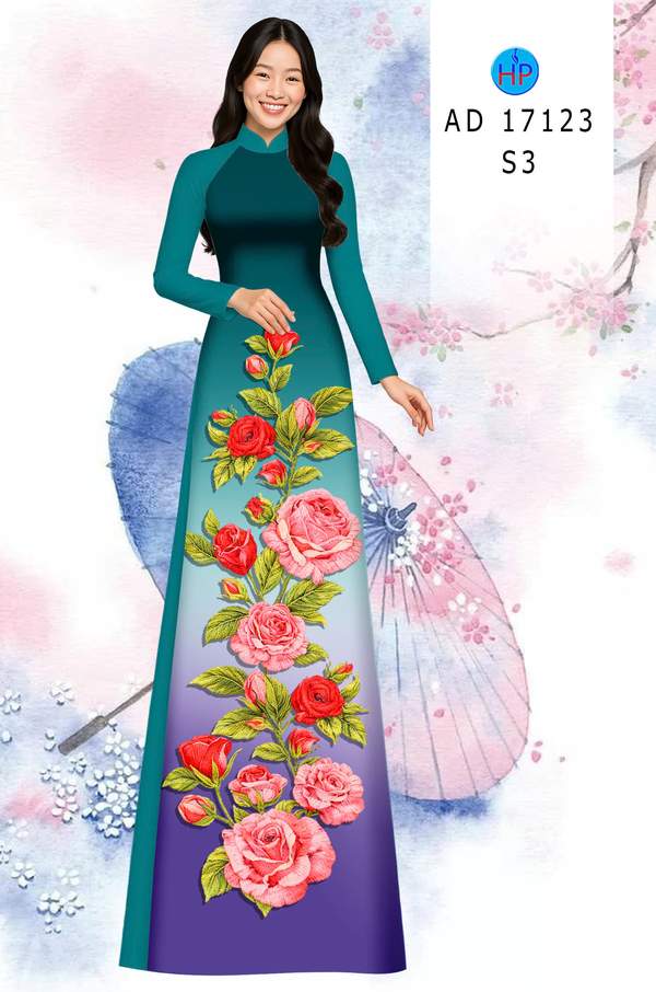 Vải Áo Dài Hoa Hồng AD 17123 4 1789349985 636 vai ao dai hoa hong ad 17123