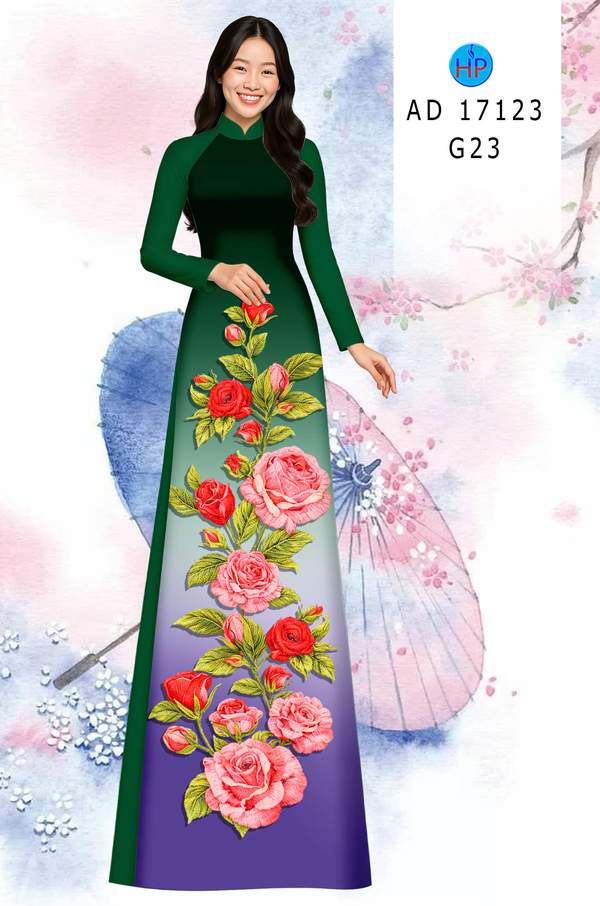 Vải Áo Dài Hoa Hồng AD 17123 6 1789349985 668 vai ao dai hoa hong ad 17123