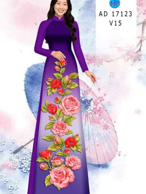 Vải Áo Dài Hoa Hồng AD 17123 26 1789349986 155 vai ao dai hoa hong ad 17123
