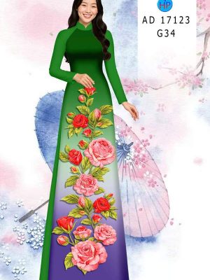 Vải Áo Dài Hoa Hồng AD 17123 29 1789349986 329 vai ao dai hoa hong ad 17123