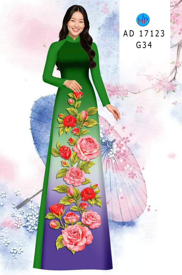 Vải Áo Dài Hoa Hồng AD 17123 12 1789349986 329 vai ao dai hoa hong ad 17123