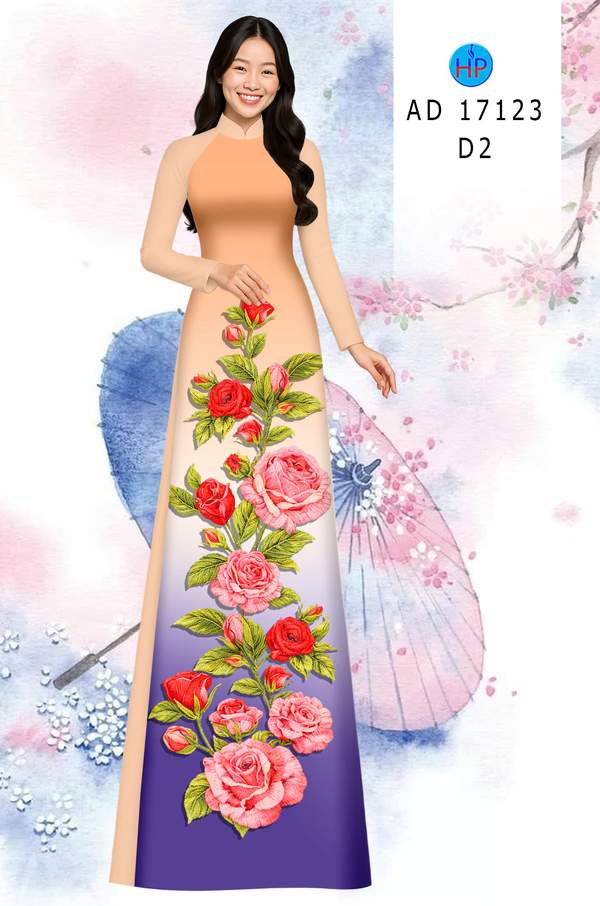 Vải Áo Dài Hoa Hồng AD 17123 11 1789349986 399 vai ao dai hoa hong ad 17123