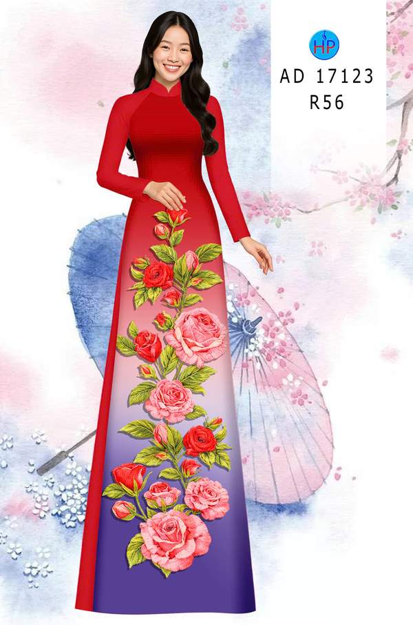Vải Áo Dài Hoa Hồng AD 17123 13 1789349986 608 vai ao dai hoa hong ad 17123