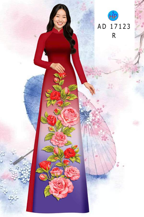 Vải Áo Dài Hoa Hồng AD 17123 14 1789349986 787 vai ao dai hoa hong ad 17123
