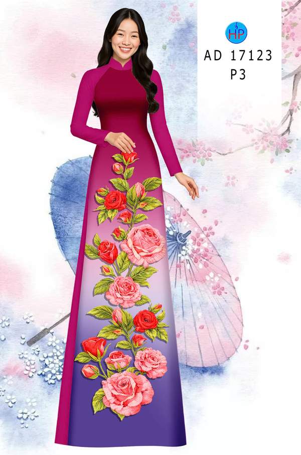 Vải Áo Dài Hoa Hồng AD 17123 18 1789349987 720 vai ao dai hoa hong ad 17123