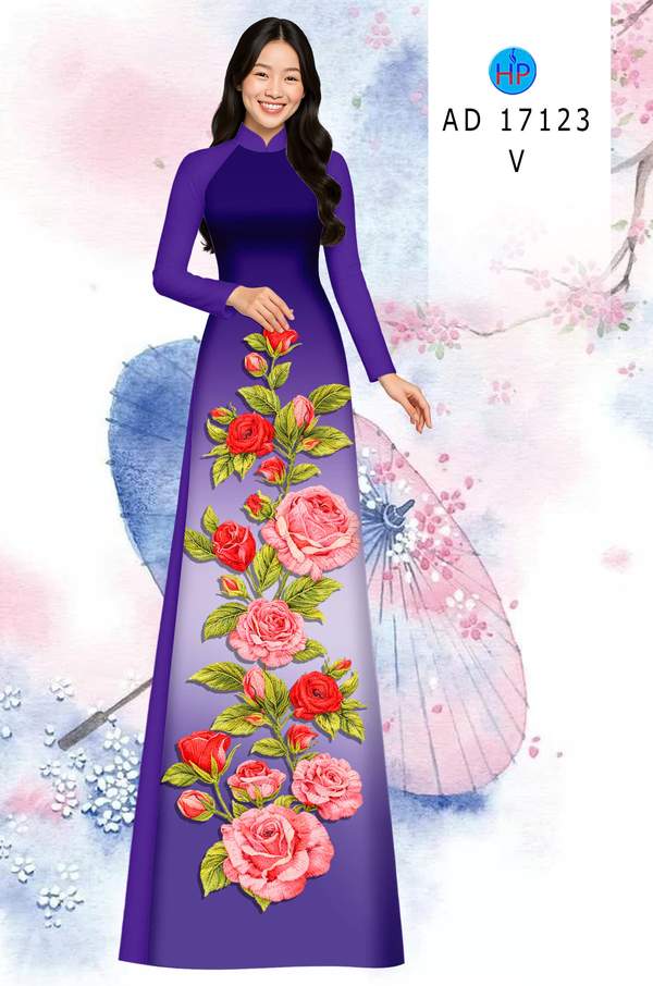 Vải Áo Dài Hoa Hồng AD 17123 17 1789349987 848 vai ao dai hoa hong ad 17123
