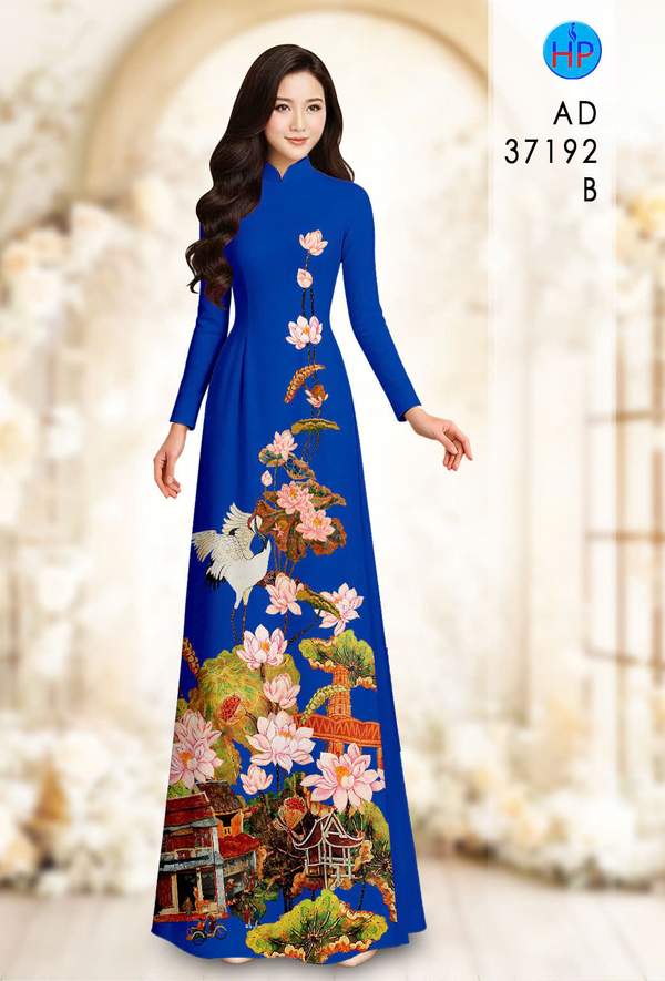 Vải Áo Dài Hoa Sen AD 37192 4 1789438054 366 vai ao dai hoa sen ad 37192