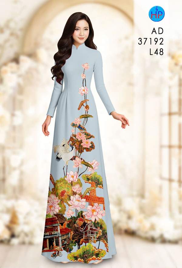 Vải Áo Dài Hoa Sen AD 37192 10 1789438055 134 vai ao dai hoa sen ad 37192