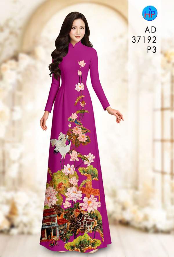 Vải Áo Dài Hoa Sen AD 37192 7 1789438055 784 vai ao dai hoa sen ad 37192