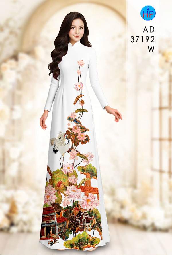 Vải Áo Dài Hoa Sen AD 37192 18 1789438057 335 vai ao dai hoa sen ad 37192