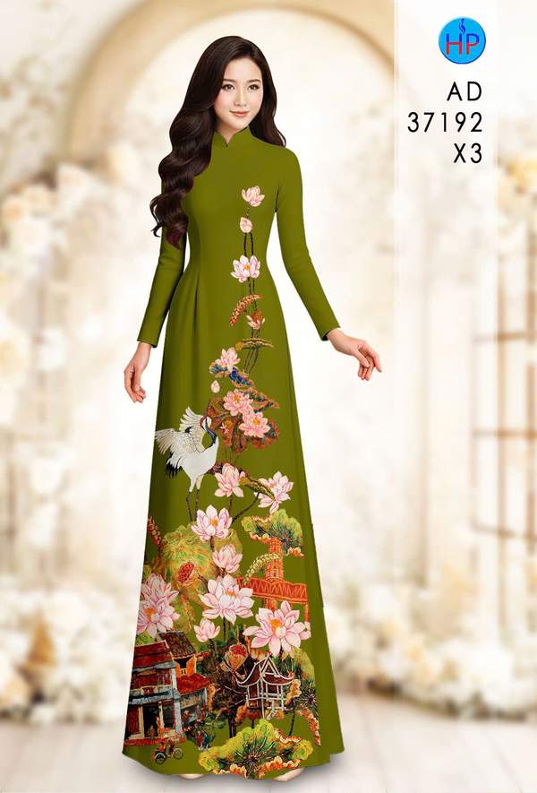 Vải Áo Dài Hoa Sen AD 37192 16 1789438057 592 vai ao dai hoa sen ad 37192
