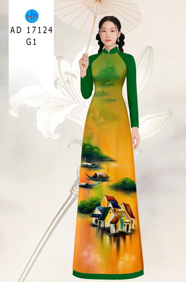 Vải Áo Dài Phong Cảnh AD 17124 5 1789524679 379 vai ao dai phong canh ad 17124