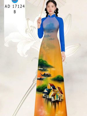 Vải Áo Dài Phong Cảnh AD 17124 21 1789524679 992 vai ao dai phong canh ad 17124