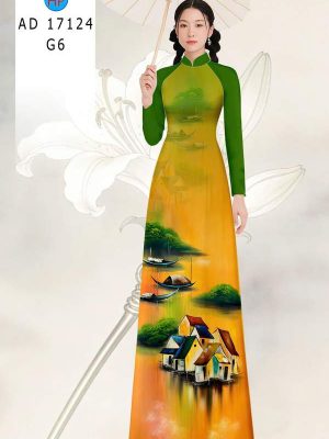 Vải Áo Dài Phong Cảnh AD 17124 35 1789524682 878 vai ao dai phong canh ad 17124