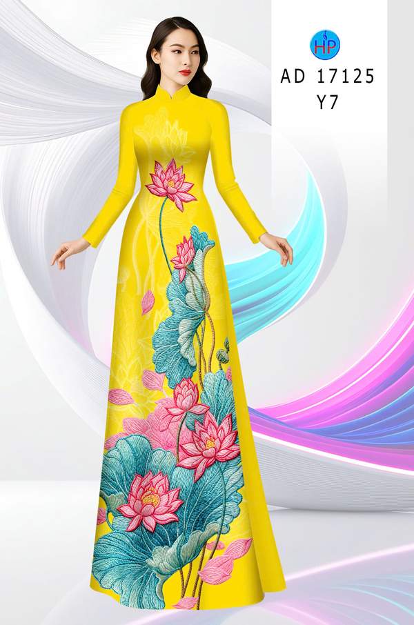 Vải Áo Dài Hoa Sen AD 17125 4 1789525673 795 vai ao dai hoa sen ad 17125