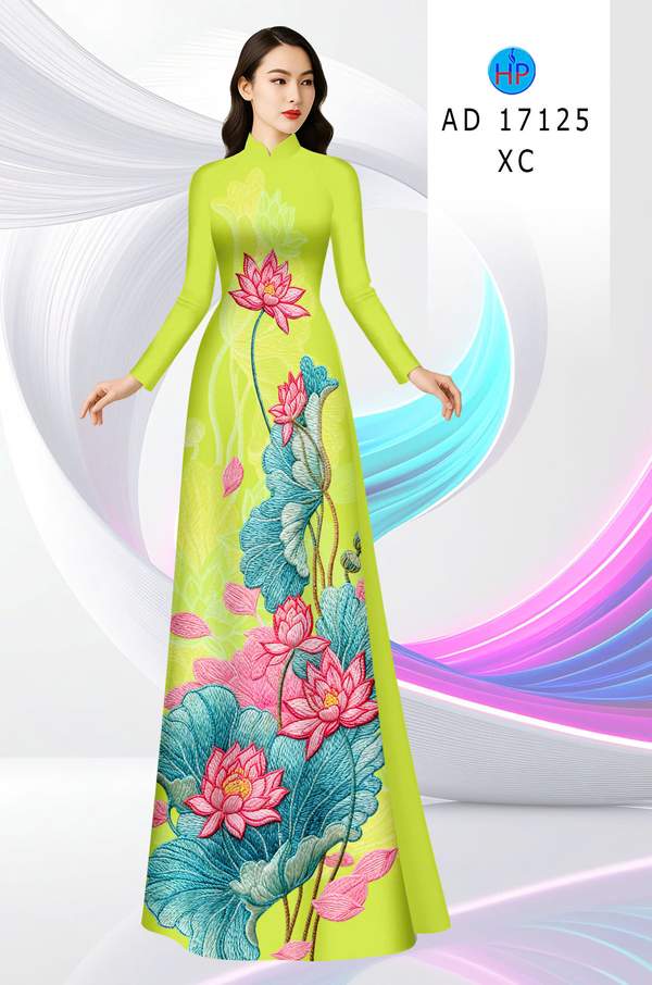 Vải Áo Dài Hoa Sen AD 17125 8 1789525674 229 vai ao dai hoa sen ad 17125