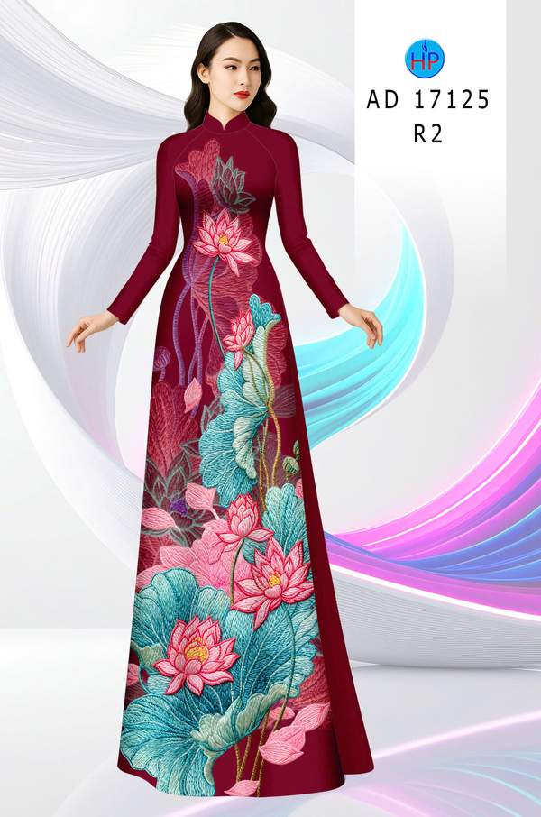 Vải Áo Dài Hoa Sen AD 17125 5 1789525674 316 vai ao dai hoa sen ad 17125