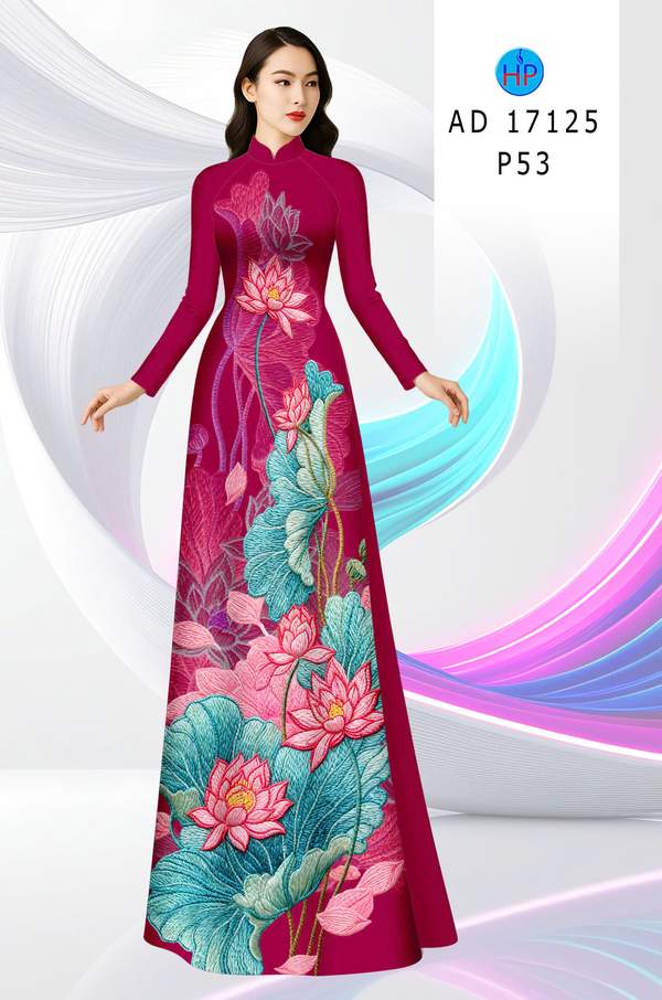 Vải Áo Dài Hoa Sen AD 17125 7 1789525674 367 vai ao dai hoa sen ad 17125