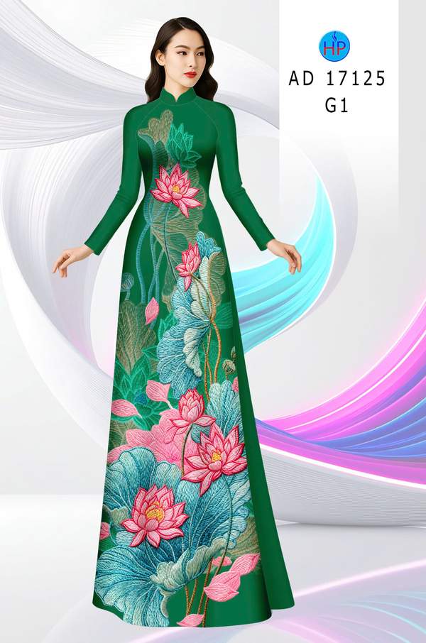 Vải Áo Dài Hoa Sen AD 17125 10 1789525675 167 vai ao dai hoa sen ad 17125