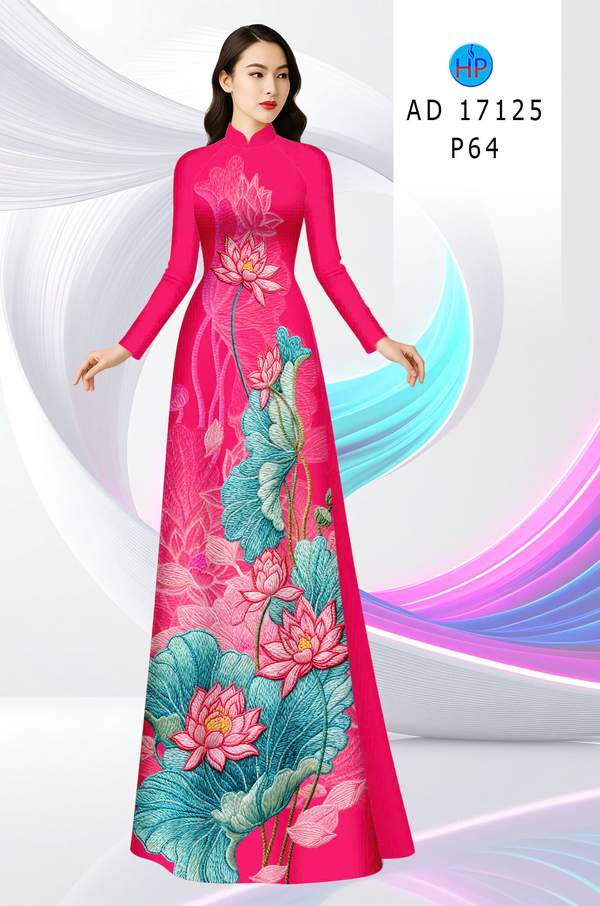 Vải Áo Dài Hoa Sen AD 17125 13 1789525675 690 vai ao dai hoa sen ad 17125